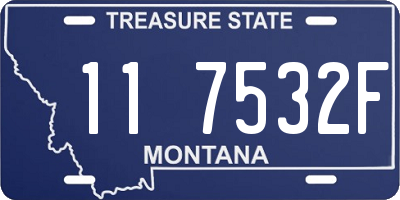 MT license plate 117532F