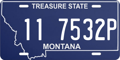 MT license plate 117532P