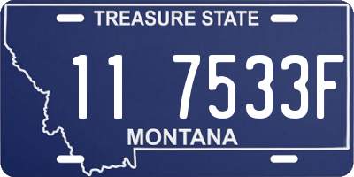 MT license plate 117533F