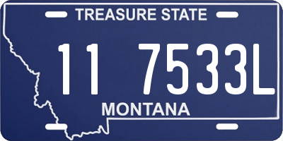 MT license plate 117533L