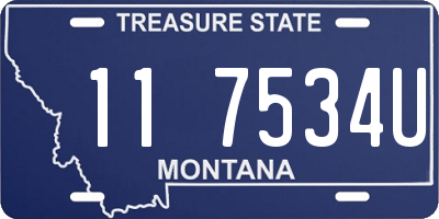 MT license plate 117534U