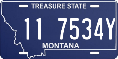 MT license plate 117534Y