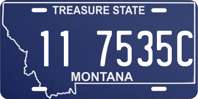 MT license plate 117535C