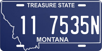 MT license plate 117535N