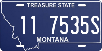 MT license plate 117535S