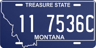 MT license plate 117536C