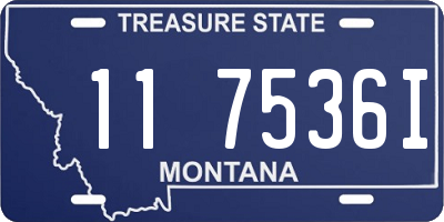 MT license plate 117536I