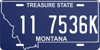 MT license plate 117536K