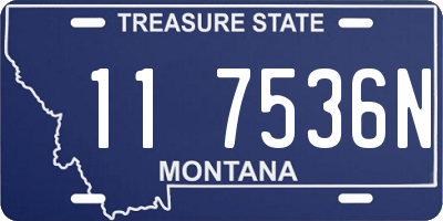 MT license plate 117536N