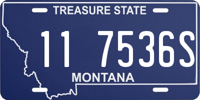 MT license plate 117536S