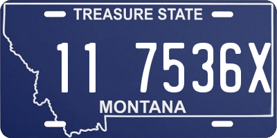 MT license plate 117536X