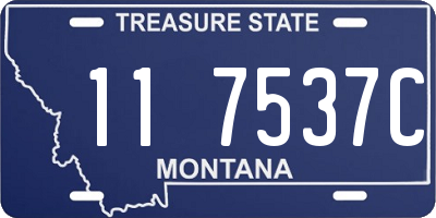 MT license plate 117537C