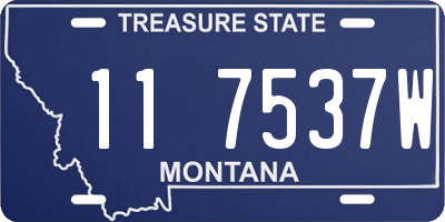 MT license plate 117537W