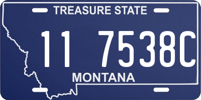 MT license plate 117538C