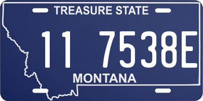 MT license plate 117538E