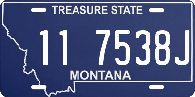 MT license plate 117538J