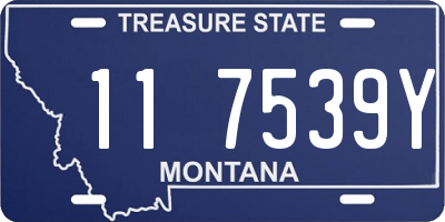 MT license plate 117539Y