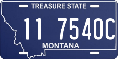 MT license plate 117540C