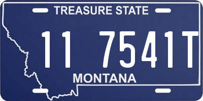 MT license plate 117541T