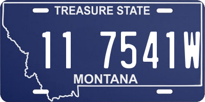 MT license plate 117541W