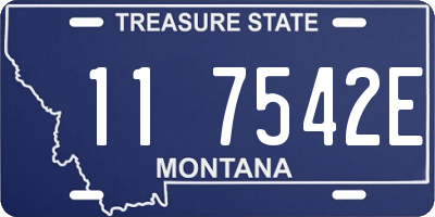 MT license plate 117542E