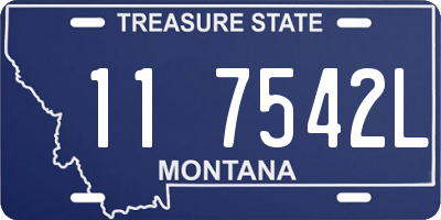 MT license plate 117542L