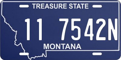 MT license plate 117542N