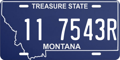 MT license plate 117543R