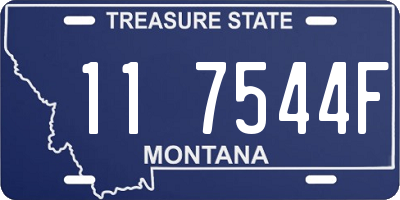 MT license plate 117544F