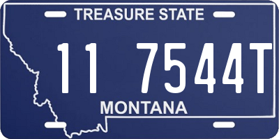 MT license plate 117544T