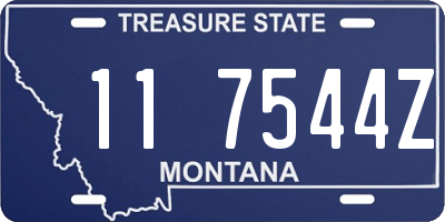 MT license plate 117544Z