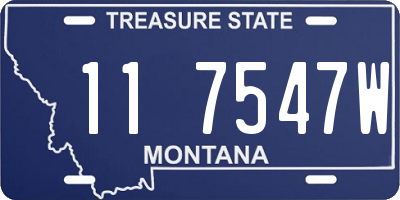 MT license plate 117547W