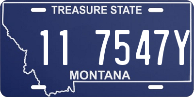 MT license plate 117547Y