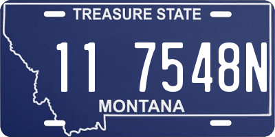 MT license plate 117548N