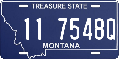 MT license plate 117548Q