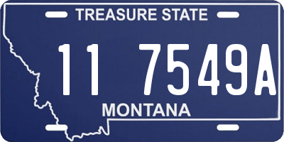 MT license plate 117549A