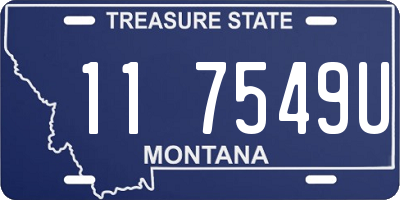 MT license plate 117549U