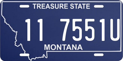 MT license plate 117551U