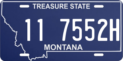 MT license plate 117552H