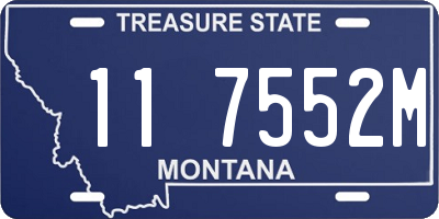 MT license plate 117552M