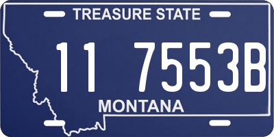 MT license plate 117553B