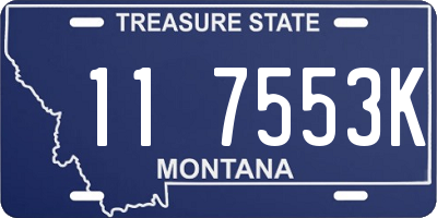 MT license plate 117553K