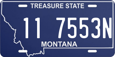 MT license plate 117553N