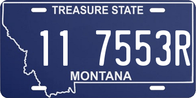 MT license plate 117553R