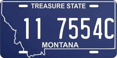 MT license plate 117554C