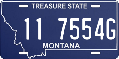 MT license plate 117554G