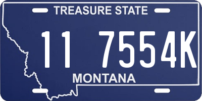 MT license plate 117554K