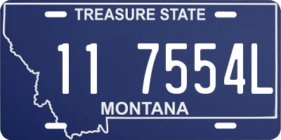 MT license plate 117554L