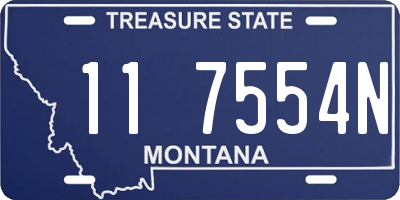 MT license plate 117554N