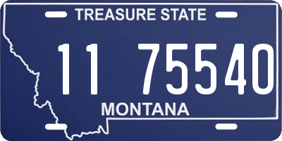 MT license plate 117554O